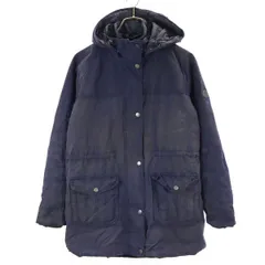 Barbour バブアー 中綿 ワックスドコットン コート US 6(UK10) ネイビー フード レディース 古着のサムネイル