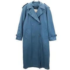 LONDON FOG ロンドンフォグ 80s ウールブレンド ヴィンテージ 長袖 ライナー付き トレンチコート 10-M ブルー系 レディース 古着のサムネイル