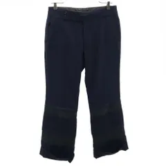 COMME des GARCONS コムデギャルソン 00s 2001年 日本製 ウールブレンド ストライプ柄 スラックスパンツ Ｓ ネイビー メンズ 古着のサムネイル