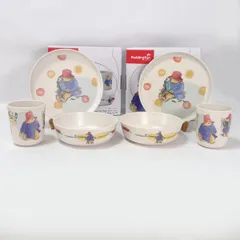 PADDINGTON BEAR ◆【洋食器】パディントンベア/バンブーメラミン 3点セット×2 PBNEL04 すまい 雑貨 キャラクター ギフト【未使用】 のサムネイル