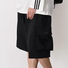 Y-3 ワイスリー ハーフパンツ パンツ SPORT UNIFORM CARGO SHORTS KS7652 メンズ ユニセックス ブラック ポリエステル ツイル生地 オーバーサイズフィット カーゴショーツ ロゴ スポーツユニフォーム ウエストゴム 短パンのサムネイル