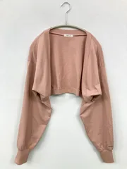 FRAY I.D フレイアイディー カーディガン/ボレロ ONE SIZE ピンク コットン 無地 ショート丈 長袖 レディースのサムネイル