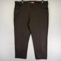 古着 カーハート Carhartt ダック パンツ ツールポケット ワンポイントロゴ ジッパーフライ ワーク w40 L30  ブラウン系 メンズのサムネイル