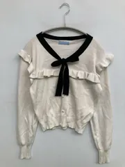 titty&Co. ティティーアンドコー カーディガン/ボレロ F アイボリー 無地 フリル リボン ショート丈 長袖 レディースのサムネイル