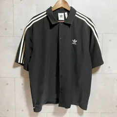 adidas アディダス アディカラー クラシックシャツ 半袖 トップス XL トレフォイル ロゴ 刺繍 ブラック 黒 originals オリジナルス メンズ SU-42-13のサムネイル