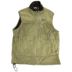 00年代 USA製 patagonia パタゴニア レギュレーター R4 フリースベスト アウトドア カーキ(メンズ M)中古 古着 Y5587のサムネイル