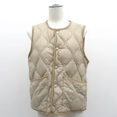 TAION / タイオン ◆ヒョウタンキルトダウンベスト/インナーダウン/ベージュ/M 004LSBML-OSH24 【レディース/ガールズ/LADY/女性/婦人】 レディースファッション【中古】 のサムネイル