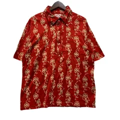 【中古品】 EVISU エヴィス スカル×家紋 総柄 SS POLO SHIRT ショートスリーブ ポロ シャツ トップス 【145-260716-kh-10-izu】のサムネイル