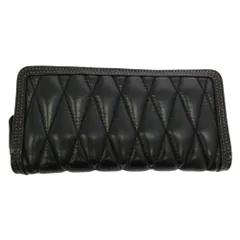 THE FLAT HEAD ザフラットヘッド FN-WLZ4-7Z5 Full Zip Wallet ディアスキン キルティング ラウンドジップ ウォレット ブラック系【極上美品】【中古】のサムネイル