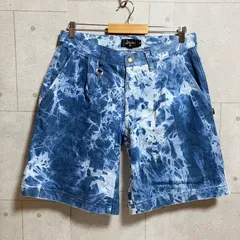 24karats デニム タイダイ ハーフパンツ ショートパンツ ショーツ L ブルー 青 メンズ SU-42-25のサムネイル