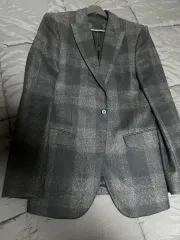 Alexander McQueen アレキサンダー・マックイーン / 新品 CHECK ブレーザー ジャケット ブラック / 48のサムネイル