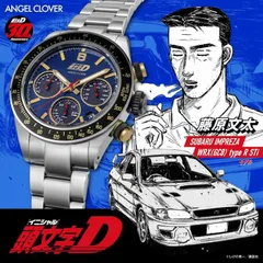 新品未使用 ANGEL CLOVER「頭文字D」30周年コラボ IN40-GC8 藤原文太 SUBARU IMPREZA WRX(GC8) type R STi モデル  腕時計 INITIAL D 管理番号:1794M-9075のサムネイル