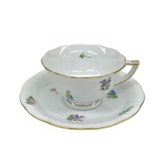 Fleurs d'été フルールドエテハート型 陶器 皿小物入れ 風呂敷付き Fleurs d'été フルールドエテハート型 陶器 皿小物入れ 風呂敷付き