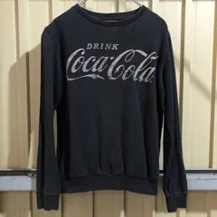 2988 Coca-Cola トレーナー ブラックフェード M相当 コカコーラ スウェット 古着卸 アメリカ仕入のサムネイル