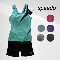 XO 新品 speedo フィットネス水着 セパレーツ ボタン付 アシンメトリー