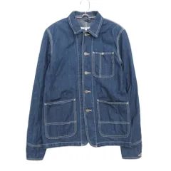 JOURNAL STANDARD relume ジャーナルスタンダード　レリューム デニムジャケット アウター Gジャン トラッカージャケット ネイビー S【S】 メンズ 【中古】のサムネイル