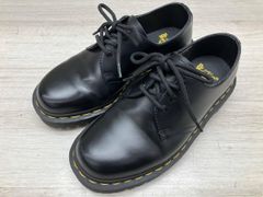 Dr. Martens 1461 BEX 3-hole shoes, classic style, platform rubber sole, smooth leather, yellow stitching, UK3