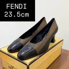 【美品】FENDI フェンディ ズッカ柄 パンプス 23.5cm 箱付き ヴィンテージ　イタリア製　チャンキーヒールのサムネイル
