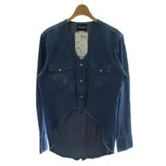 ラングラー WRANGLER × BONUM デニムシャツ ブラウス コットン 青 ブルー 長袖 テールカット /GGのサムネイル