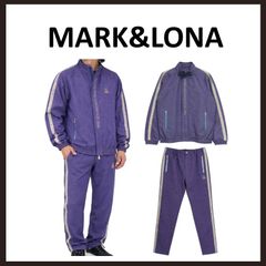 未使用 MARK&LONA(マークアンドロナ) イントレチャートパターン ハイストレッチジャージー セットアップ 48 ブルー系のサムネイル
