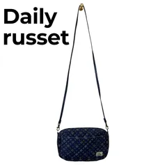 Daily russet デイリーラシット キルティング ショルダーバッグ モノグラム ネイビーのサムネイル