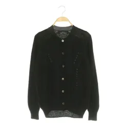 トリココムデギャルソン tricot COMME des GARCONS 異素材ドッキングニットカーディガン 長袖 S ブラック /HK ■OSのサムネイル