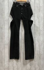 美品】ジョンローレンスサリバン 17AWコーティング フレアパンツ S