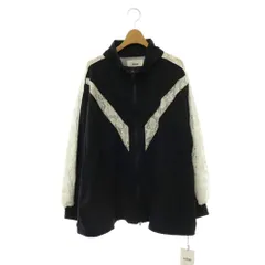 ファーファー furfur 24SS レースコンビトラックジャケット ジップアップ F ネイビー /HK ■OSのサムネイル