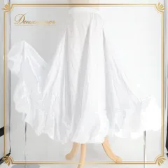 フラメンコ 衣装 mika dress ペチコート スカート ホワイト系 白 無地 光沢 軽い 薄い フリル ボランテ レッスン 重ね着 ペチスカート ふわふわ シンプル 発表会 舞台衣装 軽量 薄手のサムネイル
