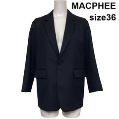 マカフィー トゥモローランド 紺ブレ リネンシルク混 金ボタン 34 （S 