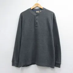 XL/古着 エルエルビーン 長袖 ビンテージ Tシャツ メンズ 00年代 00s 無地 鹿の子 大きいサイズ コットン ヘンリーネック グレー 霜降り 26jul03のサムネイル