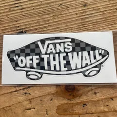 新品　デッドストック　正規品　VANSバンズ　ステッカー グレーｘ黒ブラック　チェッカーフラッグ　日本製　ヴィンテージ　スケートボード　スケボー　サーフィン　スノーボード　ストリートのサムネイル