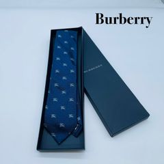 新品未使用】バーバリー ネクタイ 騎士刺繍 花柄 小紋柄 英国製 正規品