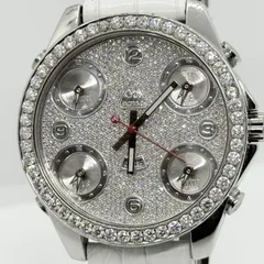 JACOB&CO ジェイコブ 5タイムゾーン ダイヤ文字盤 JC-34D シルバー QZ メンズ 腕時計 稼働品のサムネイル