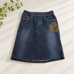 VIVIENNE TAM ヴィヴィアンタム 龍刺繍 デニムリメイクスカート サイズ0 日本製のサムネイル
