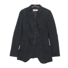 PRADA プラダ テーラードジャケット タイト ストレッチ Aライン ボタンデザイン ブラック 38【S】 レディース 【中古】のサムネイル