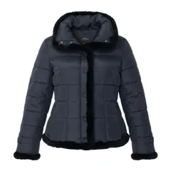 21g16 Max Mara WEEKEND LINE マックスマーラ ダウンジャケット スタンドカラー ファーデザイン サイズ42 ブラック レディース 女性用u02tのサムネイル