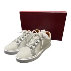 【超美品】BALLY バリー Asaka アサカ レザースニーカー ホワイト シルバー 白 本革 ローカット マウンテン Dリング レースアップ 紐靴 厚底 ラバーソール シューズ レディース 靴 箱付きのサムネイル