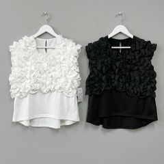 フロントカットドット美シルエットワンピ ドット柄ワンピース Frene