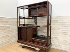 唐木家具 コーナーラック 中国家具 飾り棚 4段 花台 シェルフ アジアン家具 唐木家具 コーナーラック 中国家具 飾り棚 4段 花台 シェルフ アジアン