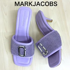 【マークジェイコブス MARCJACOBS】ストーンスクエアトゥサンダル/ミュール 38 パープル×シルバー ⭐︎のサムネイル