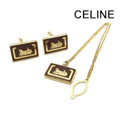 美品 セリーヌ ノベルティ 刻印 バッグ型 ネックレス 2つセット - メルカリ