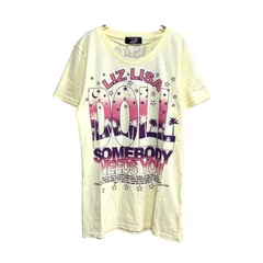 LIZ LISA doll リズリサドール 半袖Tシャツ M イエロー ライトイエロー ロゴプリント ヤシの木 ハート 綿100% コットン レディース カットソー トップス 新品 タグ付き Y2K 平成ギャルのサムネイル