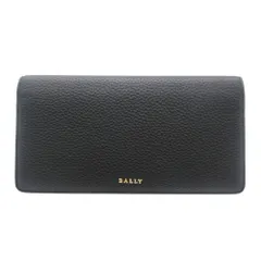 新品同様 BALLY バリー 三つ折り財布 美品 レザー ロング ウォレット シボ革 長財布 ブラック レディースのサムネイル