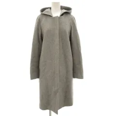 ユナイテッドアローズ A DAY IN THE LIFE UNITED ARROWS 美品 Super’s 100 ノーカラーコート フード付き 2WAY ジップアップ ミドル丈 ハーフ ウール 38 グレー /GV ■ECG007のサムネイル