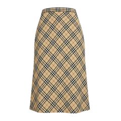 BURBERRY バーバリー ノバチェック ウール スカート 36 ベージュ S