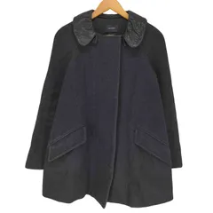 イザベルマラン ISABEL MARANT 襟レザー切替 丸襟 ハーフコート レディース  34のサムネイル