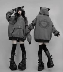 美品】DimMoireファーフードGothicパーカーGray XL 値下げ可 - メルカリ