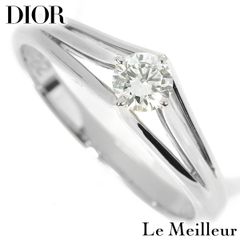 [신품 마무리] DIOR 다이아몬드 0.22ct 백금 Pt900 링 10.5호 여성 반품 OK