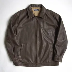 【最高級品】POLO RALPH LAUREN 【ラムレザー スイングトップ ジャケット】M ブラウン ジャケット ラルフローレン  s2607038のサムネイル